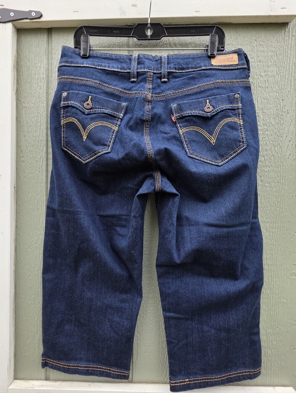 Signature by Levi Strauss Capris Size 14 Dark Blue Denim #JEA13 - Picture 4 of 15